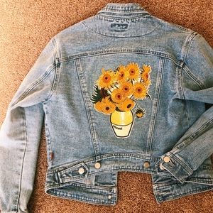 Esprit Jean Jacket with Sunflower Patch